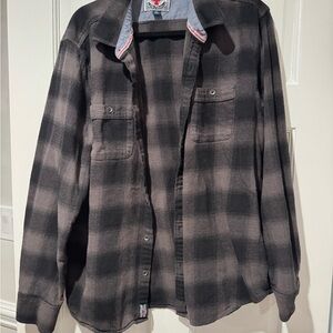 Flag And Anthem Desert Son Men's Black Plaid Shirt